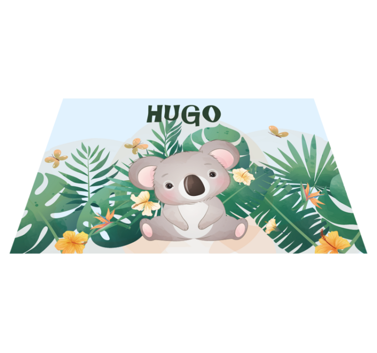 Téma koala Vinylový koberec se jmény - TenStickers