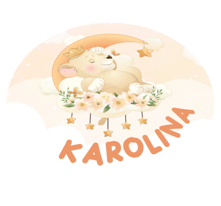 Ospalý lev Vinylový koberec se jmény - TenStickers