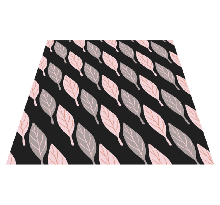 Růžový a šedý lesní listí květinový koberec - TenStickers