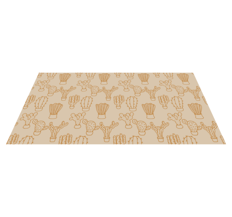 Kaktus ilustrace Vinylový koberec s květinami a rostlinami - TenStickers