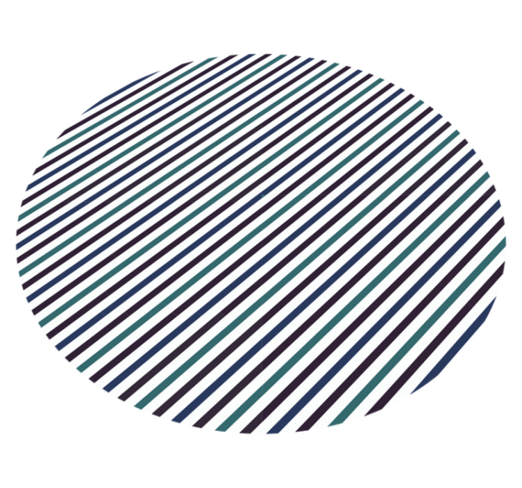 šedá a zelená Pruhovaný vinylový koberec - TenStickers