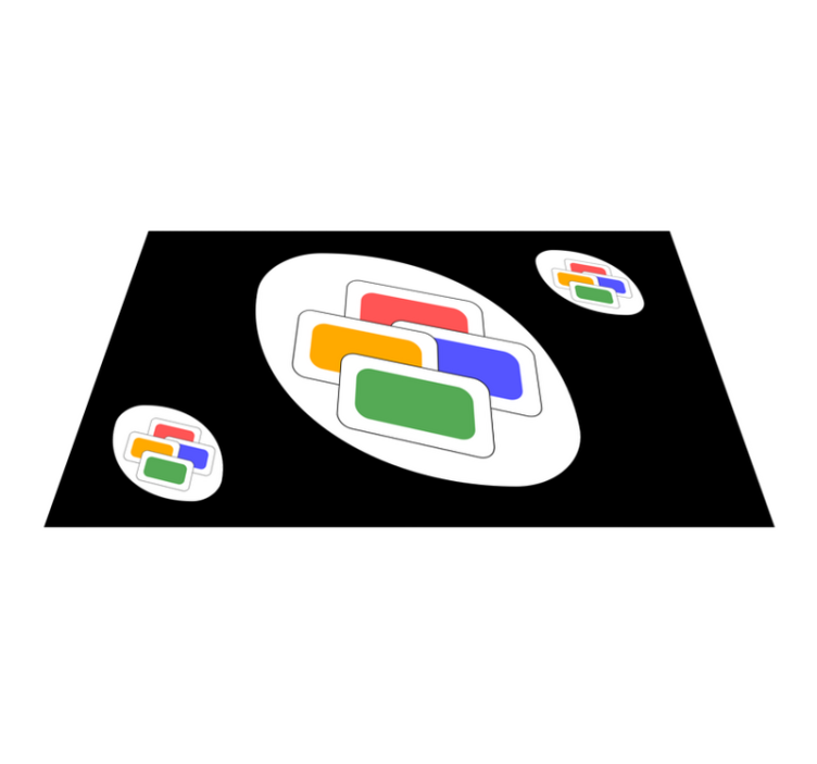 černá klasická karta Vinylová hrací podložka - TenStickers