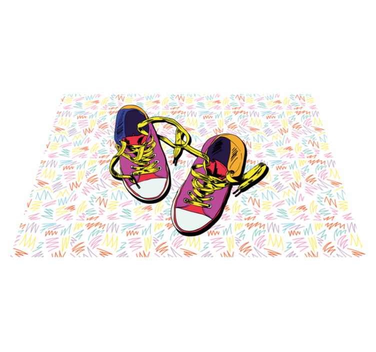 Converse ilustrace 80s boty vintage koberec - TenStickers