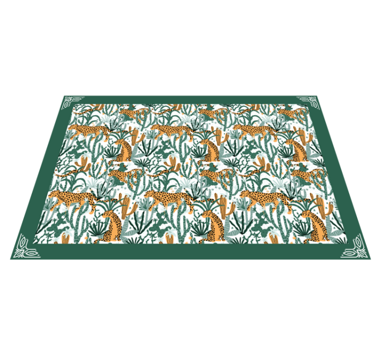 Prowling jaguáří džungle toile vinobraní koberec - TenStickers