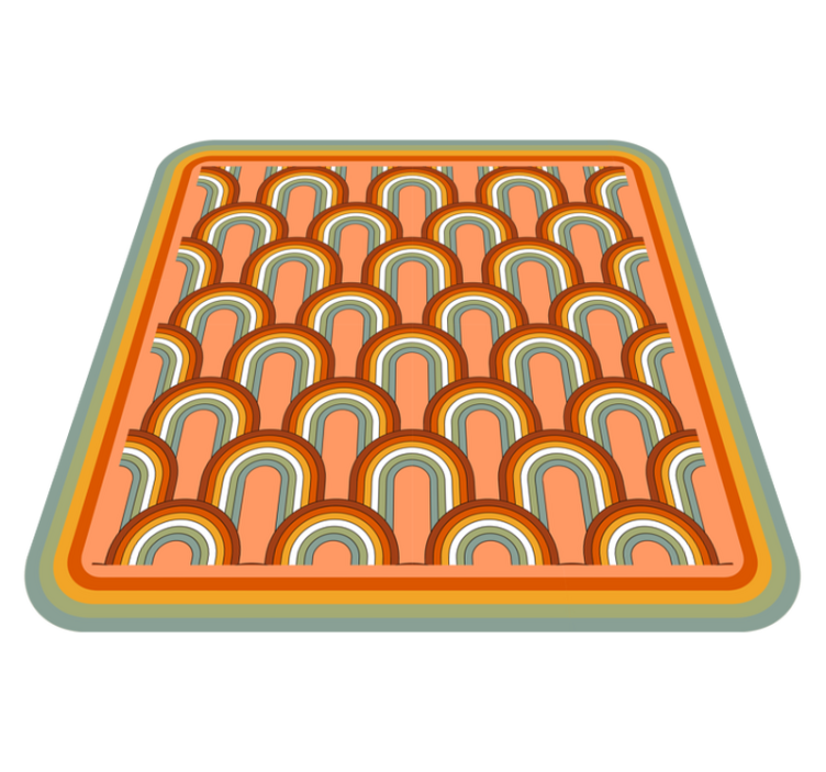 Barevné obloukové vzory Geometrický vinylový koberec - TenStickers