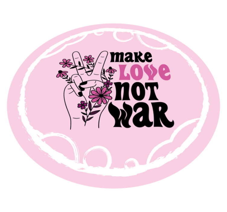 Poselství pokojné lásky Vinylový koberec s frázemi - TenStickers