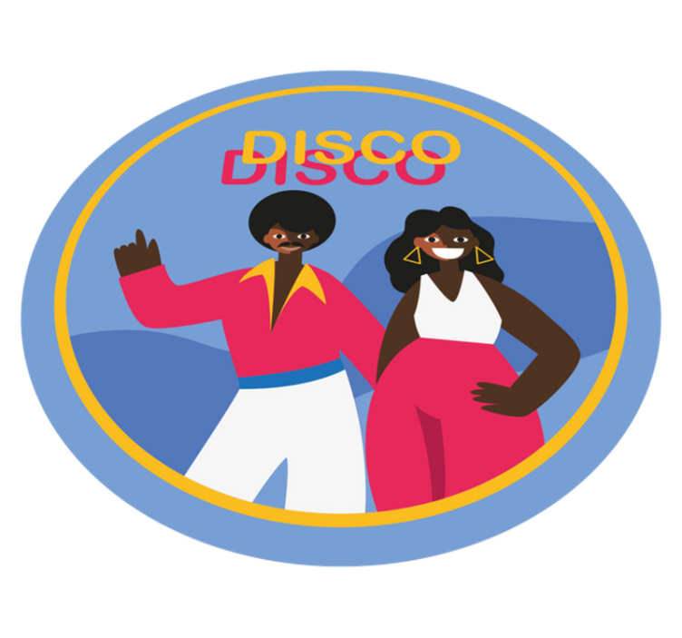 Taneční 80s disco man vinobraní koberec - TenStickers