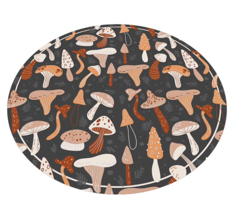 Moderní vzor s houbami květinovým kobercem - TenStickers