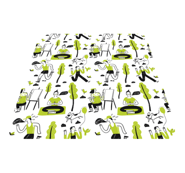 Hravé městské scény Vinylový koberec s texturou - TenStickers