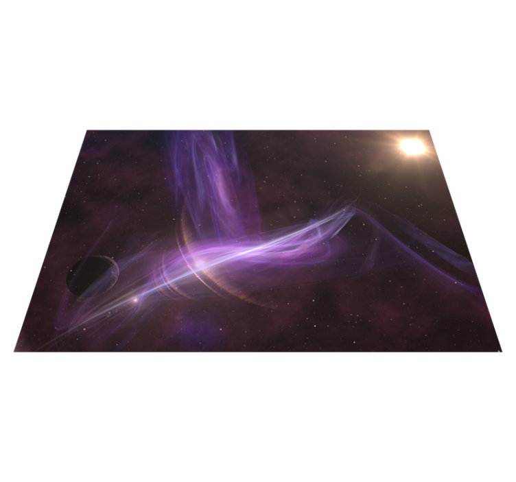 Space starry purple galaxy ložnice koberec - TenStickers