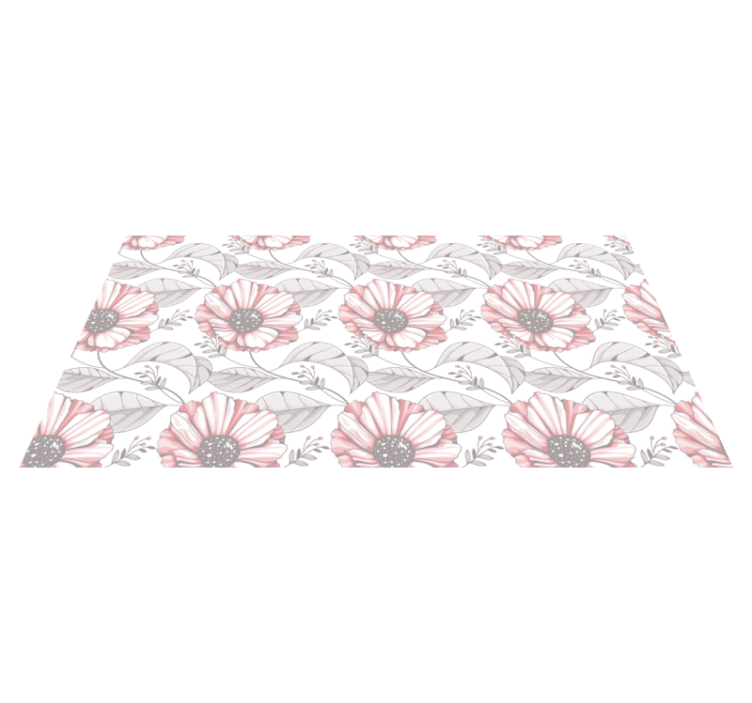 Elegantní růžový květinový koberec z magnólie - TenStickers