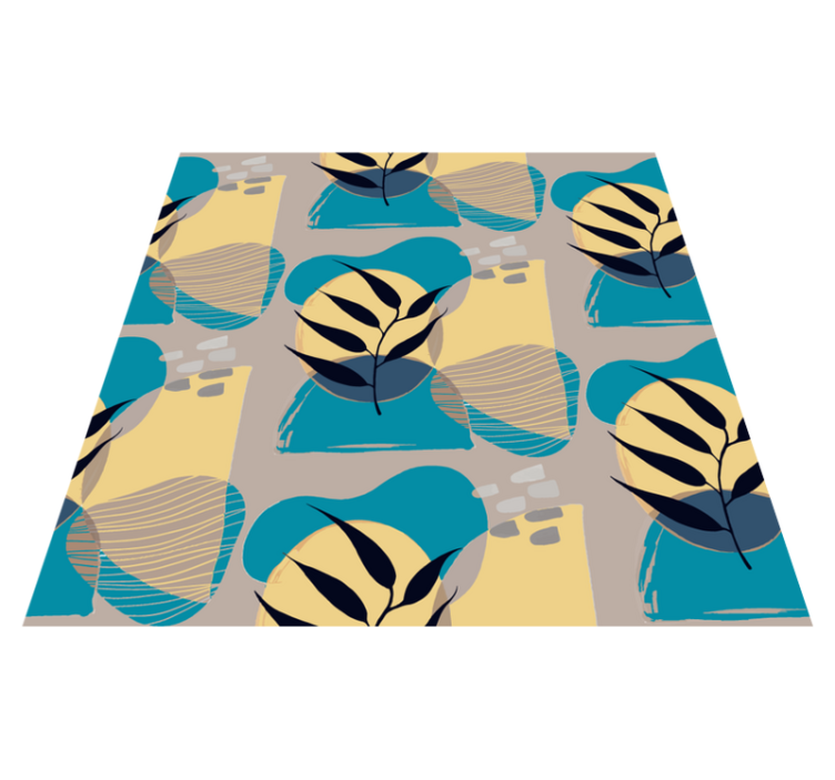 Africký styl modrý abstraktní vzor moderní koberec - TenStickers