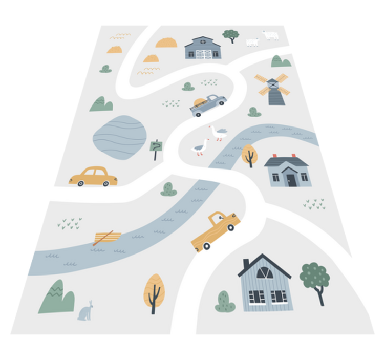 Hravý design vozovky Vinylový koberec na silnici - TenStickers