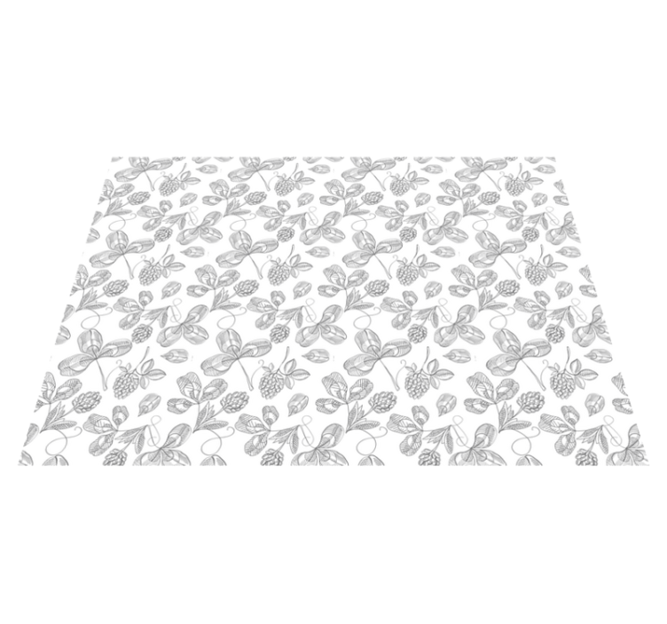 Botanická lineární Vinylový koberec s květinami a rostlinami - TenStickers