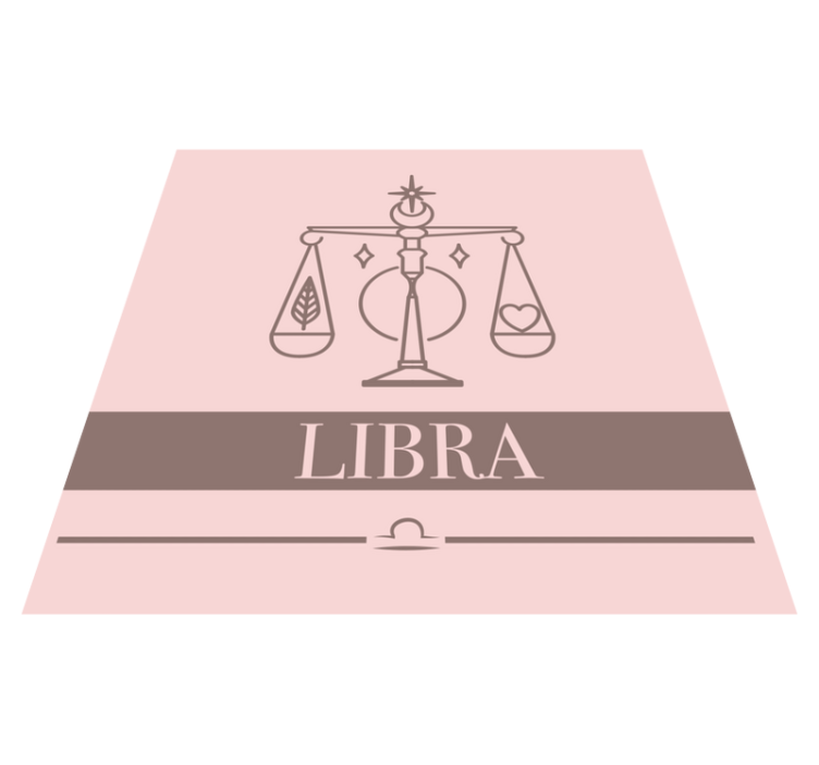 Libra pink card designový koberec znamení zvěrokruhu - TenStickers