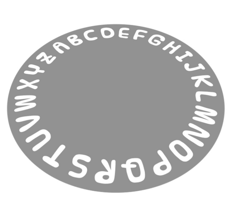 Dětská hrací vinylový koberec s bílou a šedou abecedou - TenStickers
