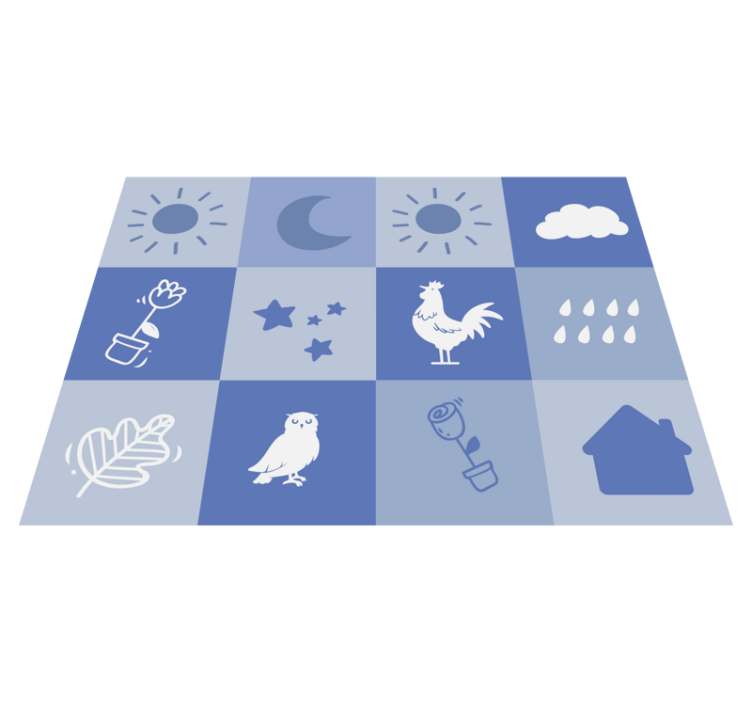 školka šachovnice Vinylový koberec pro děti - TenStickers