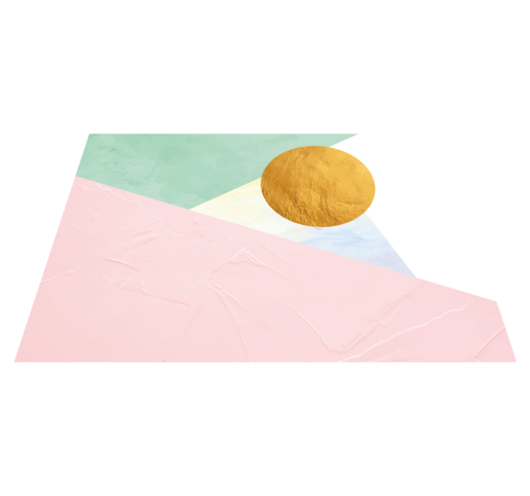 Geometrické pastelové tvary Geometrický vinylový koberec - TenStickers