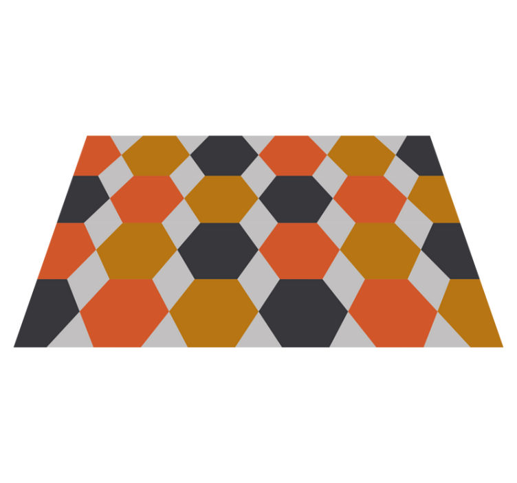 šestihranný vzor Geometrický vinylový koberec - TenStickers