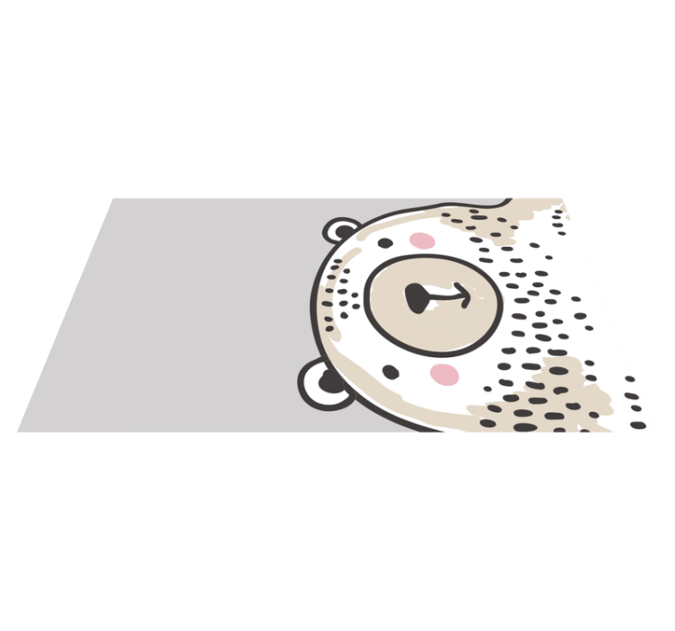Medvědí tvar obličeje Vinylový koberec do školky - TenStickers