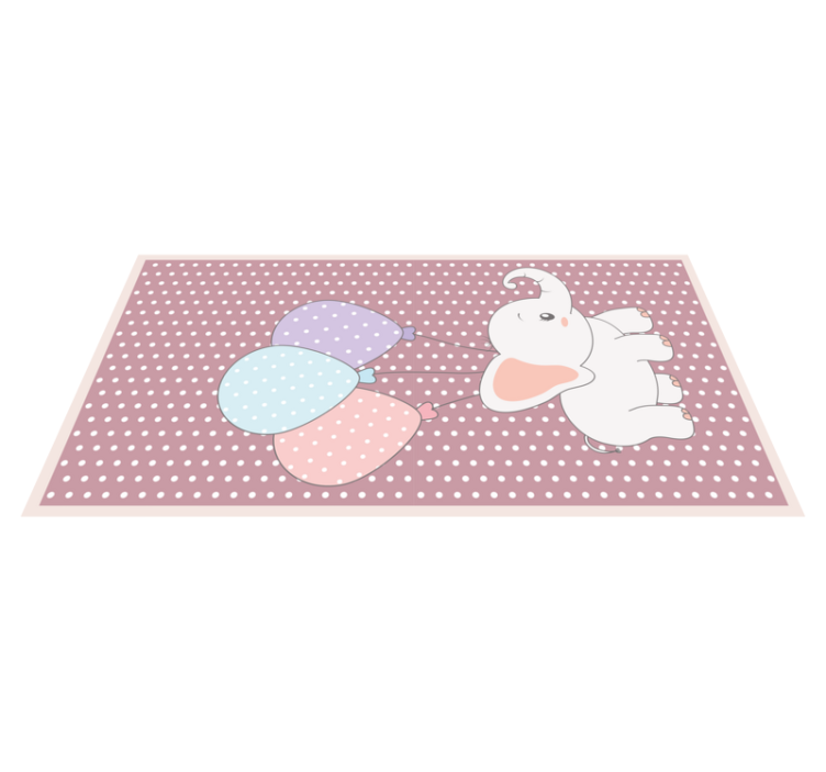 Slon s balónky zvířecí koberec - TenStickers