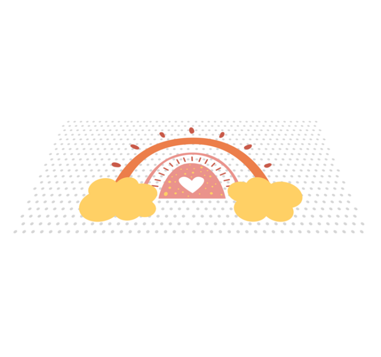 Duhová oblaková krajina Vinylový koberec do školky - TenStickers