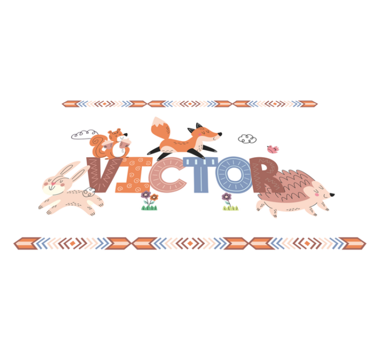 Lesní dětská zvířátka s přizpůsobitelnou vinylovou podložkou - TenStickers