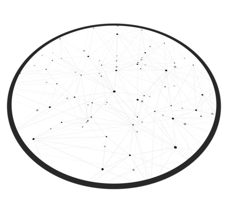 černé a bílé tečky čáry vzor podlahový koberec - TenStickers