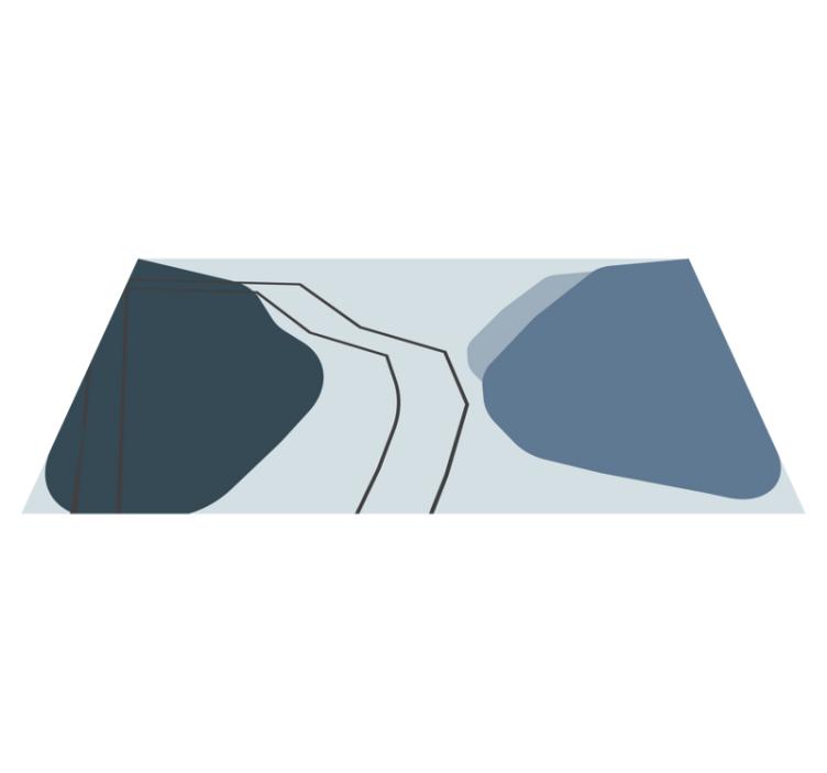 Abstraktní obrysové čáry Geometrický vinylový koberec - TenStickers