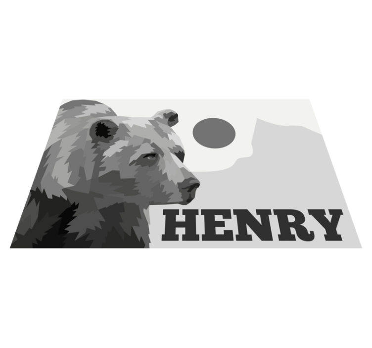 Přizpůsobitelný medvěd Vinylový koberec se jmény - TenStickers