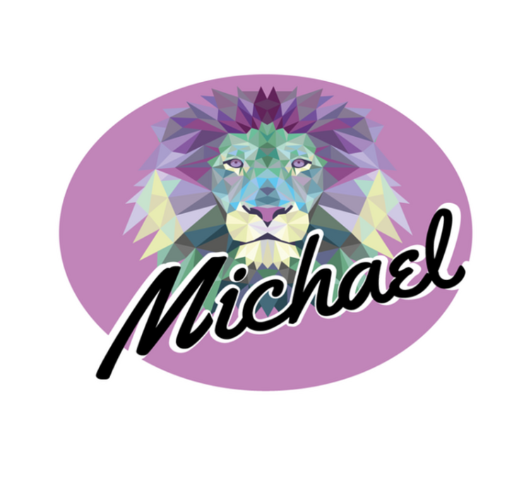Přizpůsobitelný lev Vinylový koberec se jmény - TenStickers