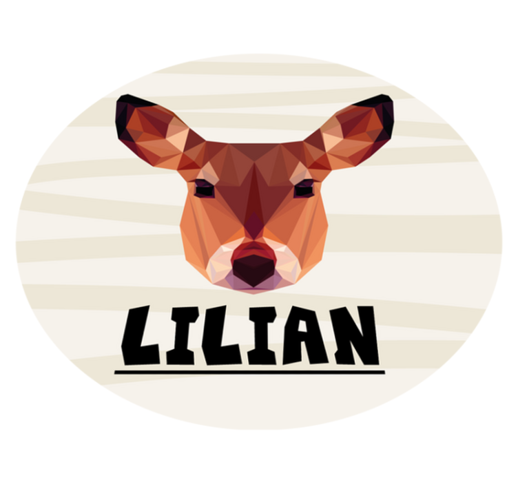 Přizpůsobitelný jelen Vinylový koberec se jmény - TenStickers
