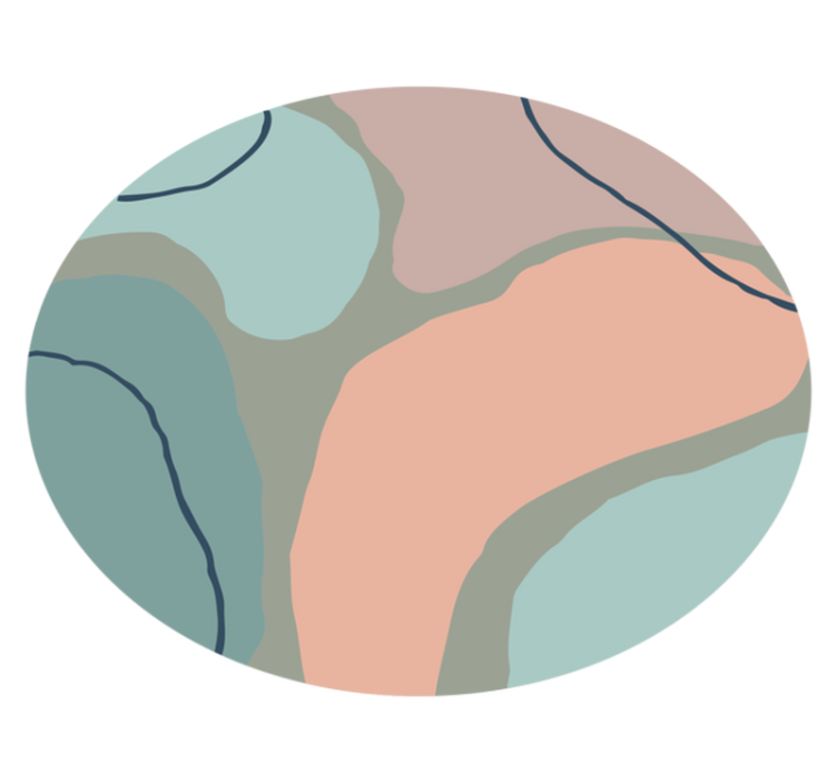 Abstraktní geometrické tvary Minimalistický vinylový koberec - TenStickers