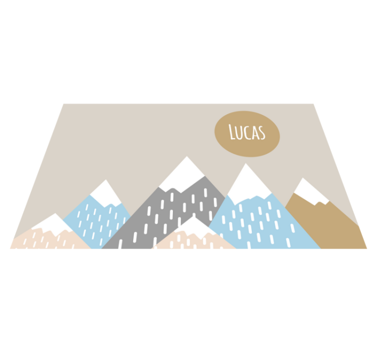 "boho" hory ilustrace dětský koberec - TenStickers