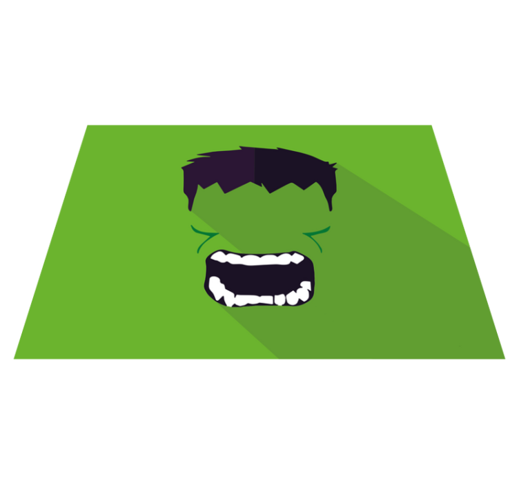 Zelený dětský vinylový koberec superhrdina - TenStickers