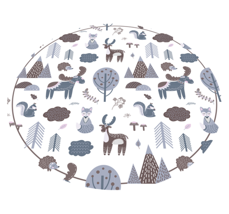 Vinylové podlahové koberce nordic animals - TenStickers