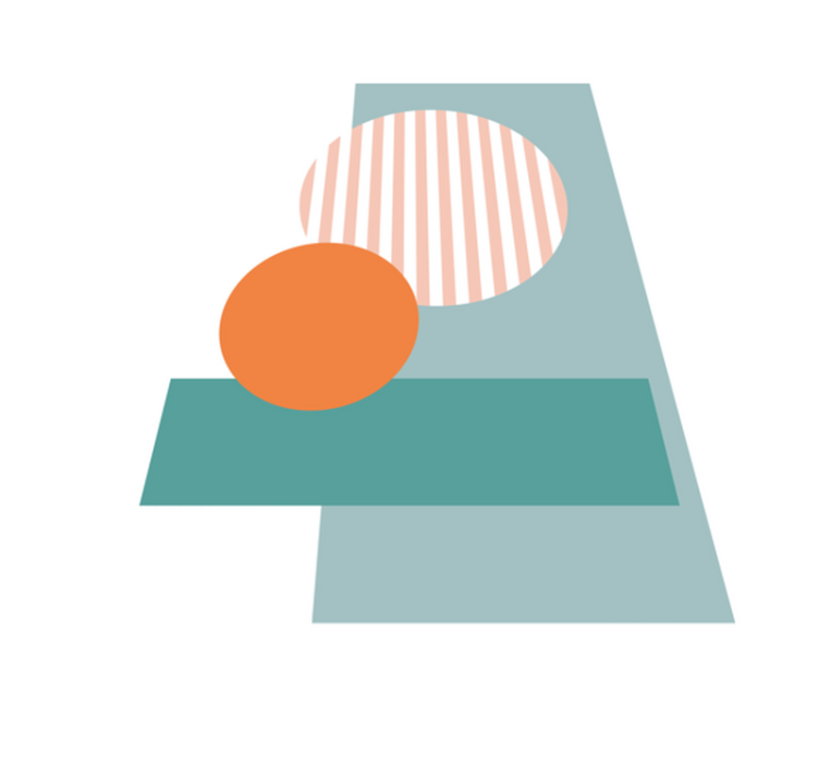 Slunečné geometrické kruhy Moderní vinylový koberec - TenStickers