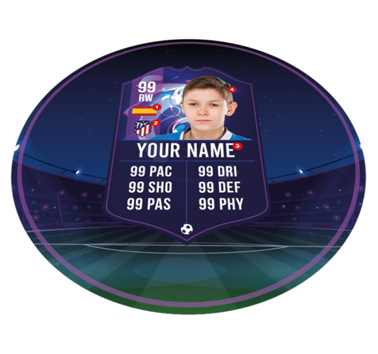 Karta fotbalového hráče Vinylový koberec  - TenStickers