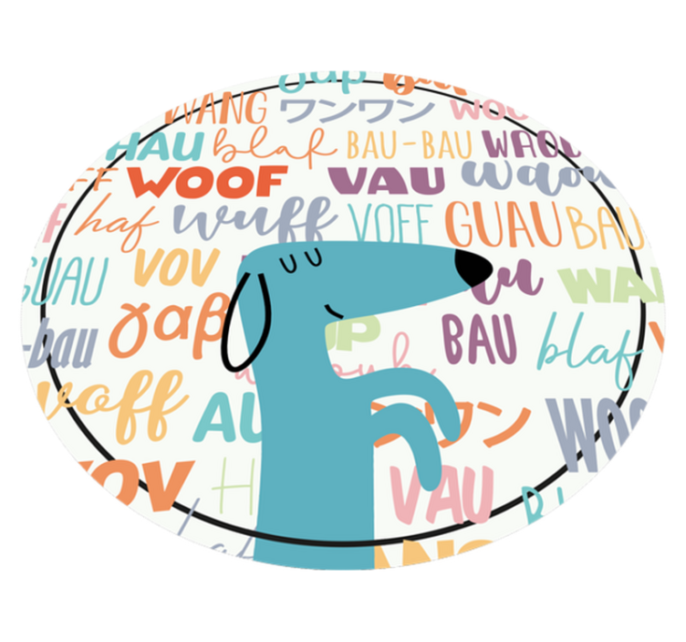 Štěkání psa Zvířecí vinylový koberec - TenStickers