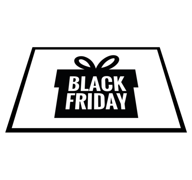 "Black Friday Box""Černý pátek Box" Obdélníkový vinylový koberec - TenStickers