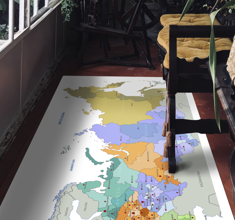 Mapová karta sssr - nebo koberec na mapě světa - TenStickers