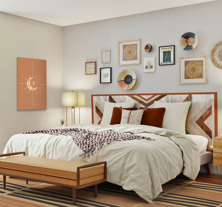 Vrstvená pruhovaná elegance Vinylový koberec do ložnice - TenStickers