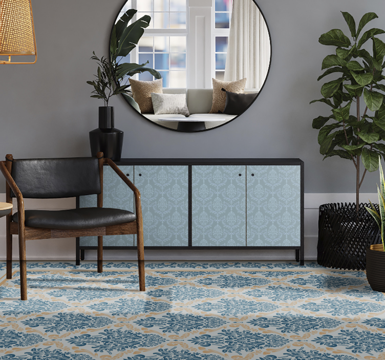 Elegantní květinové baroko Vinylový koberec ve vstupní hale - TenStickers