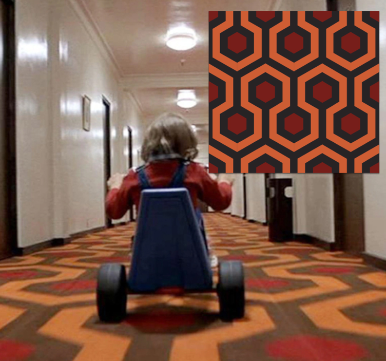 Zářící předsíňový koberec s geometrickým vzorem - TenStickers