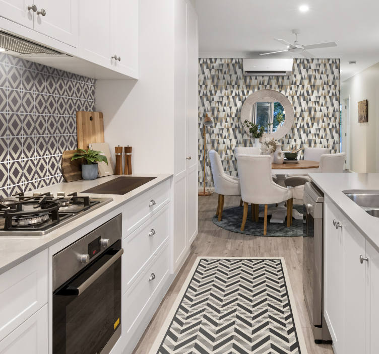 Klasický chevronový motiv Geometrický vinylový koberec - TenStickers