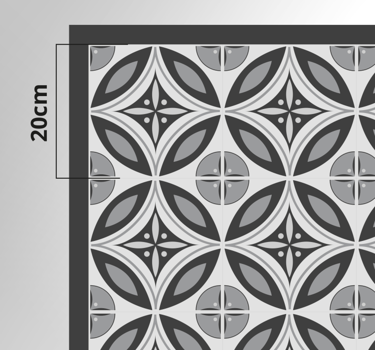 šedý a bílý měkký tvar dlaždicového koberce - TenStickers