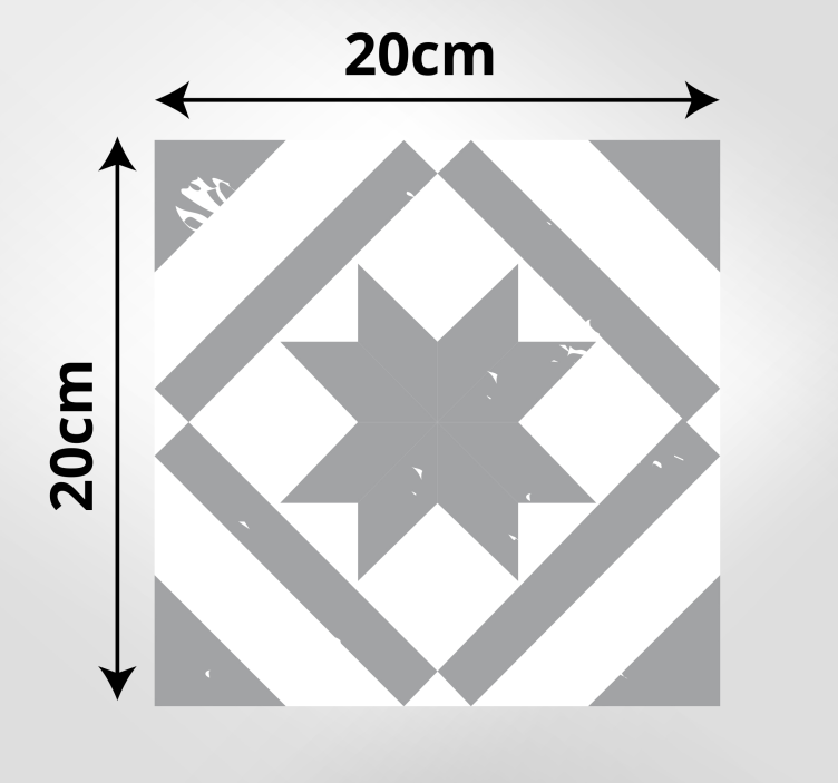 Hvězdicové vzorované dlaždice Mozaikový vinylový koberec - TenStickers