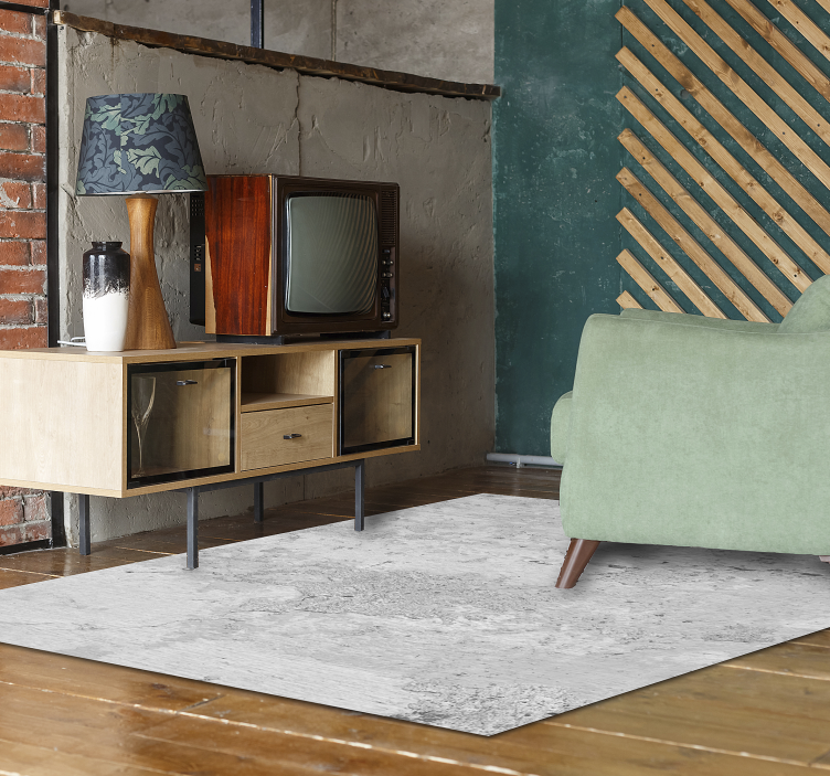 Ohromující vinylový koberec z bílého cementu - TenStickers