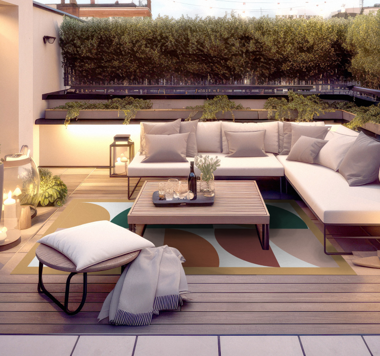 úhlové abstraktní segmenty Moderní vinylový koberec - TenStickers