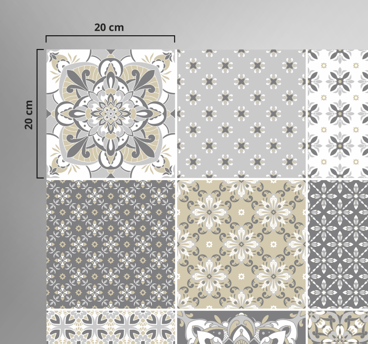 Marocký styl dlaždice efekt dlaždice koberec - TenStickers